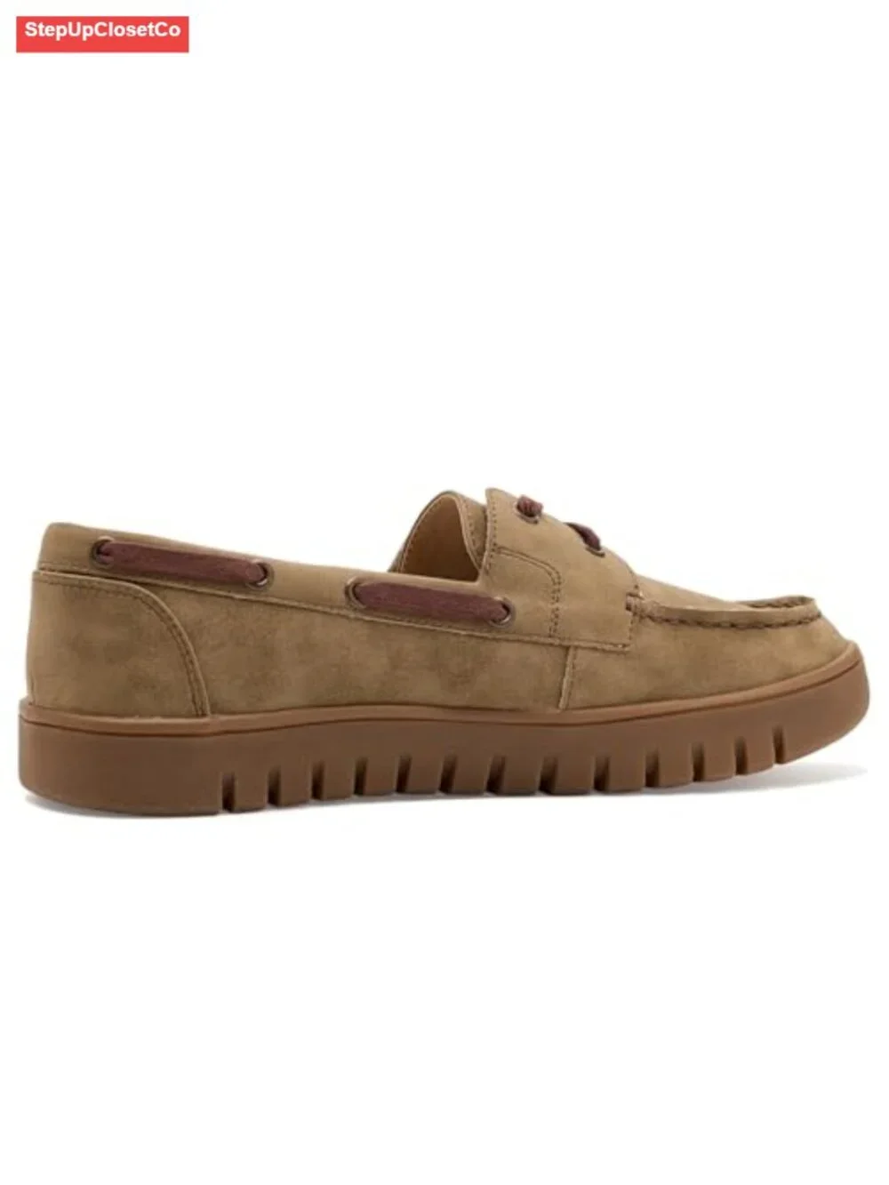 Slip-On Loafers with 1-Inch Heel, Man-Made Upper, Comfort Footbed
